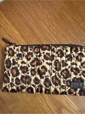 🐷 Lug Leopard Brown Tram RFID Quilted Wallet